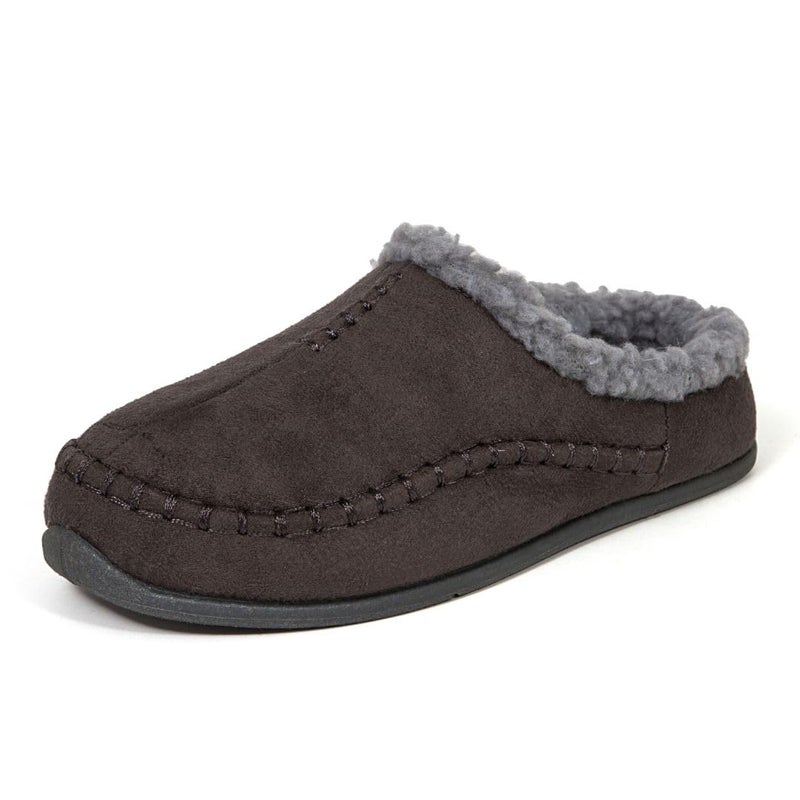 Deer Stags Kids' Lil Nordic Microsuede Slipper in Charcoal / 3 Little Kid - Image 1